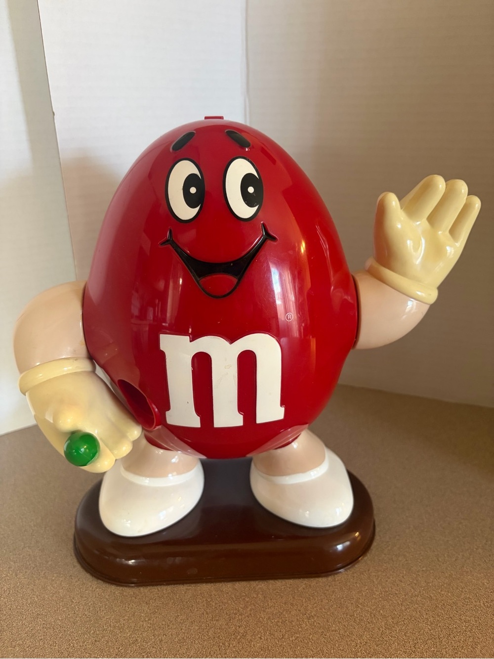 vintage 1992 Mars Inc. M&M's red peanut candy dispenser